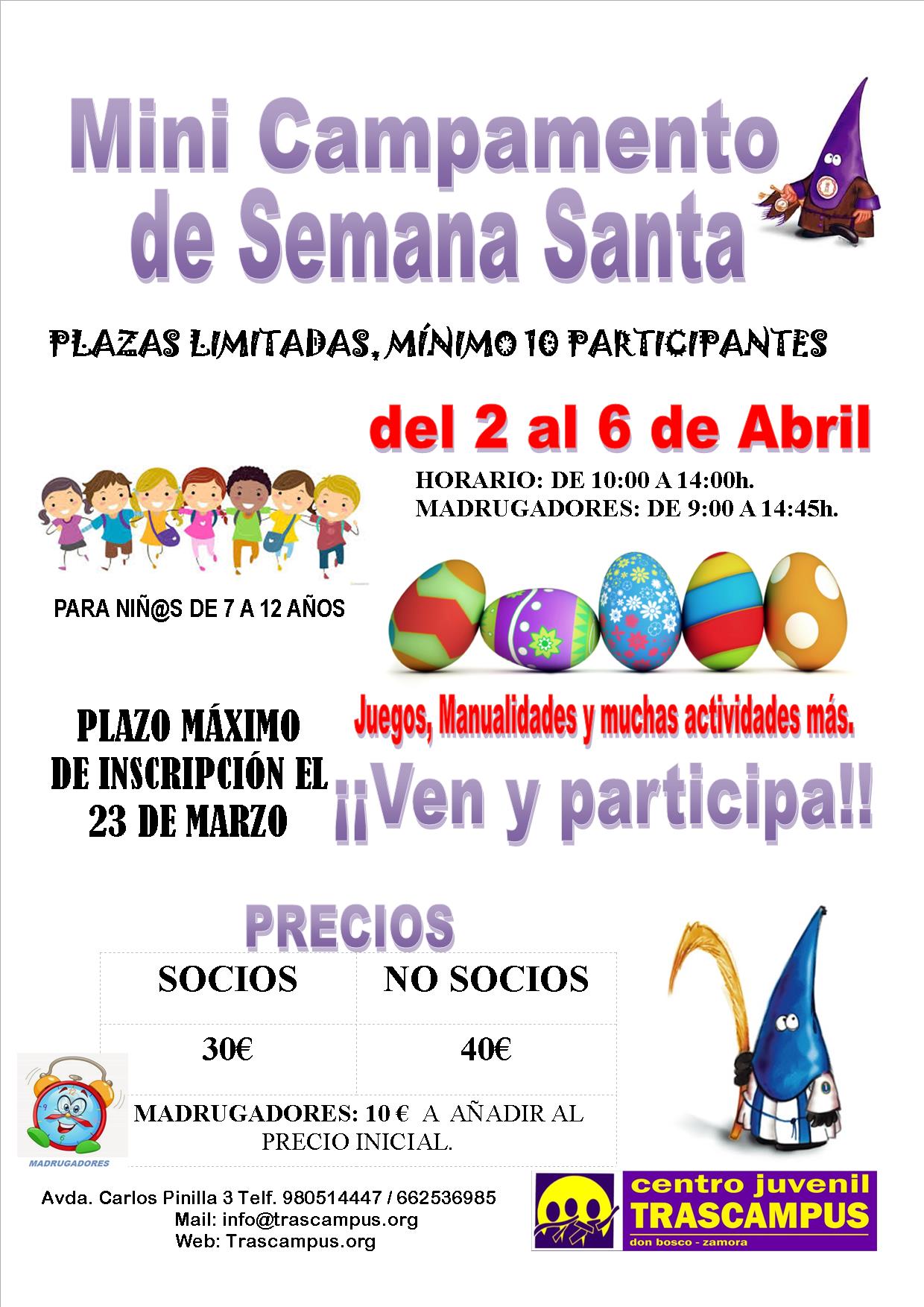 MINI CAMPAMENTO DE SEMANA SANTA